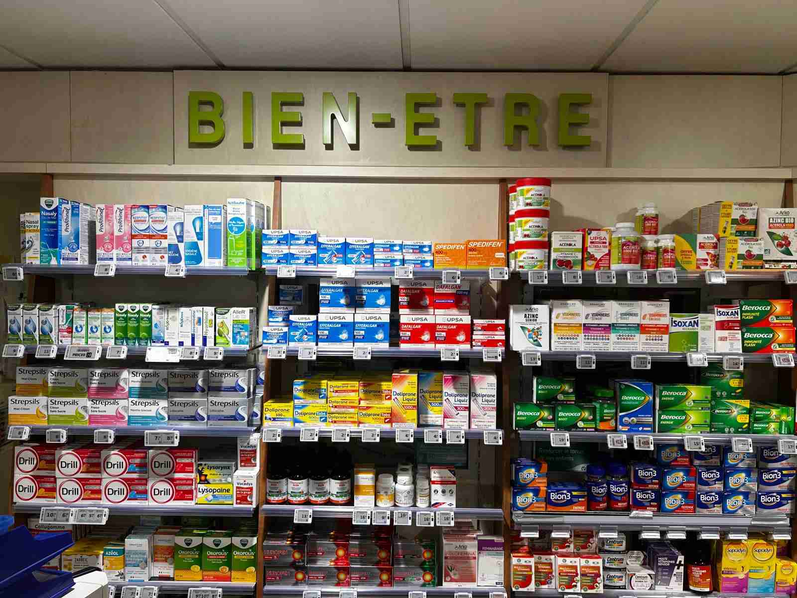 Rayons de la pharmacie